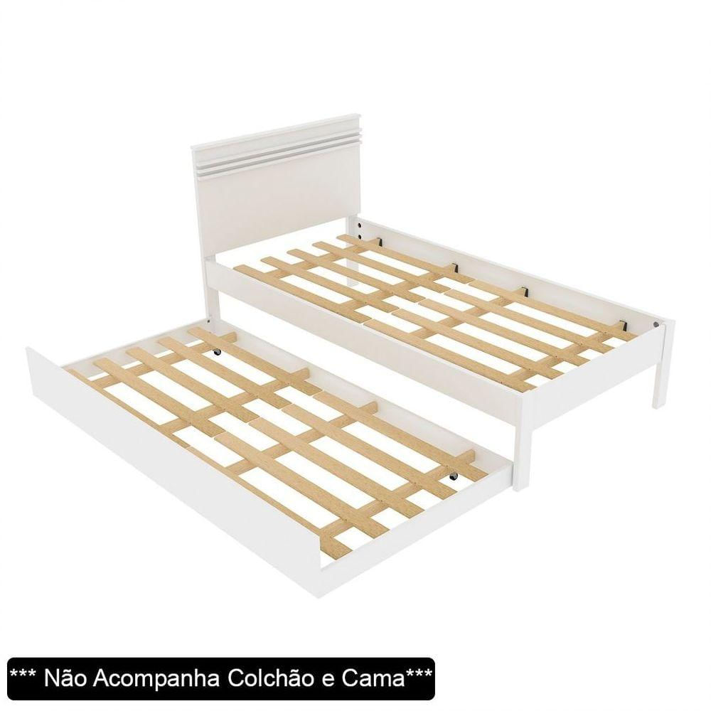 Cama Auxiliar Solteiro Cm8008 Branco