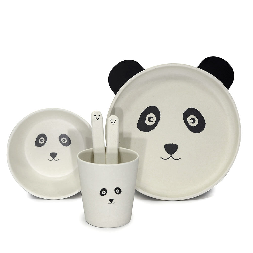 Conjunto de Refeição Infantil Planck 5 Peças Panda