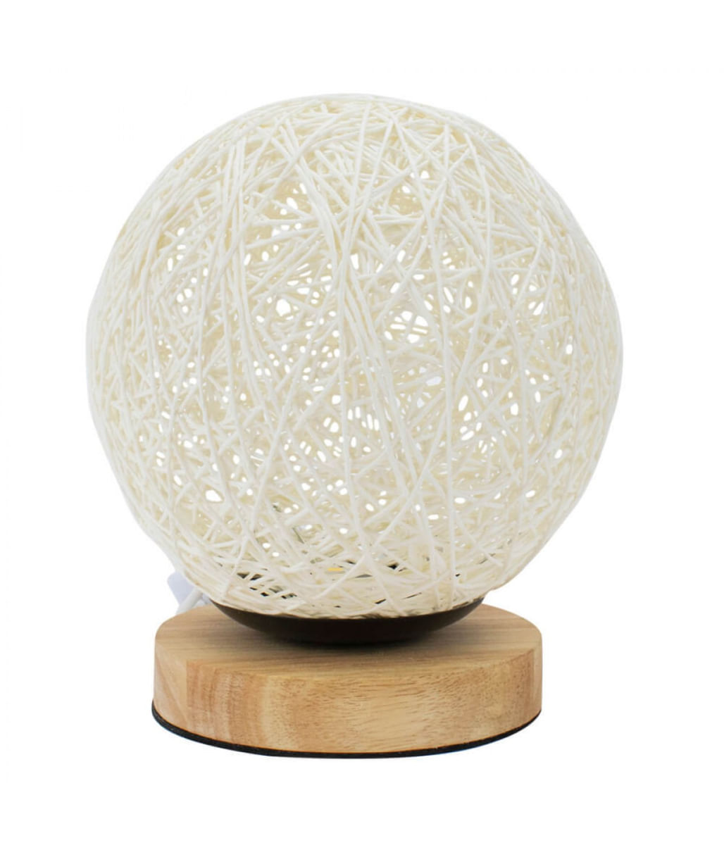 Luminária Bola Branca 18x15x15cm - Tudo em Caixa
