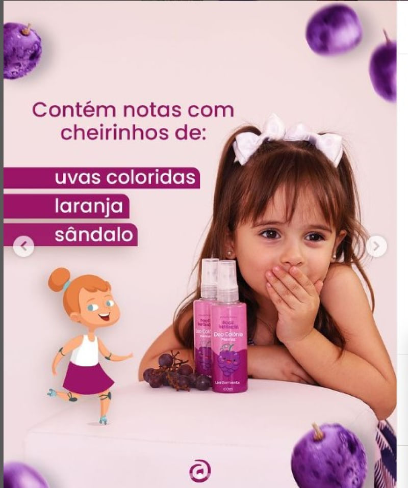 Colônia Infantil Feminina - 100ml  uva (7067)