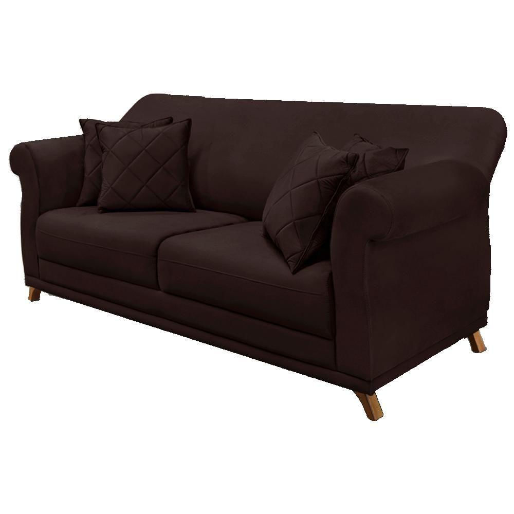 Sofa 2 Lugares Retro Polo 160cm Com Almofada Suede 1102 Ezz 1102