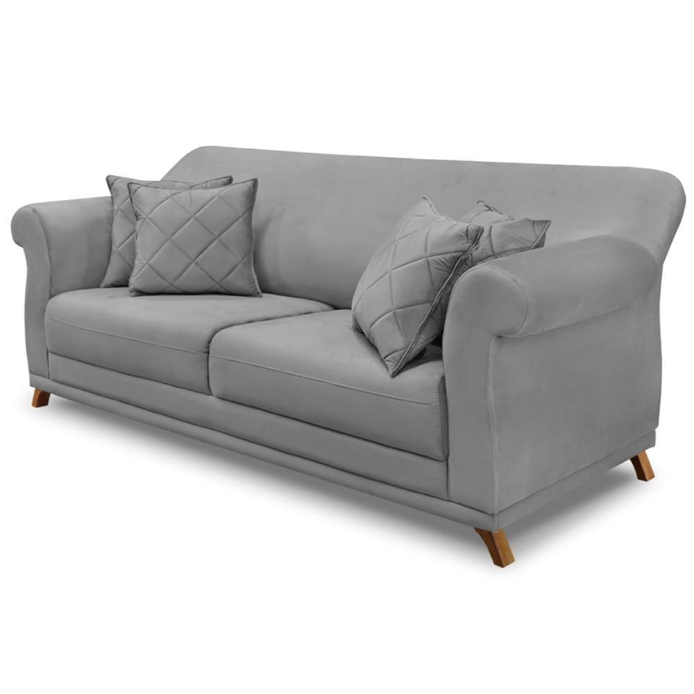 Sofa 2 Lugares Retro Polo 180cm Com Almofada Veludo 2938 Ezz 2938