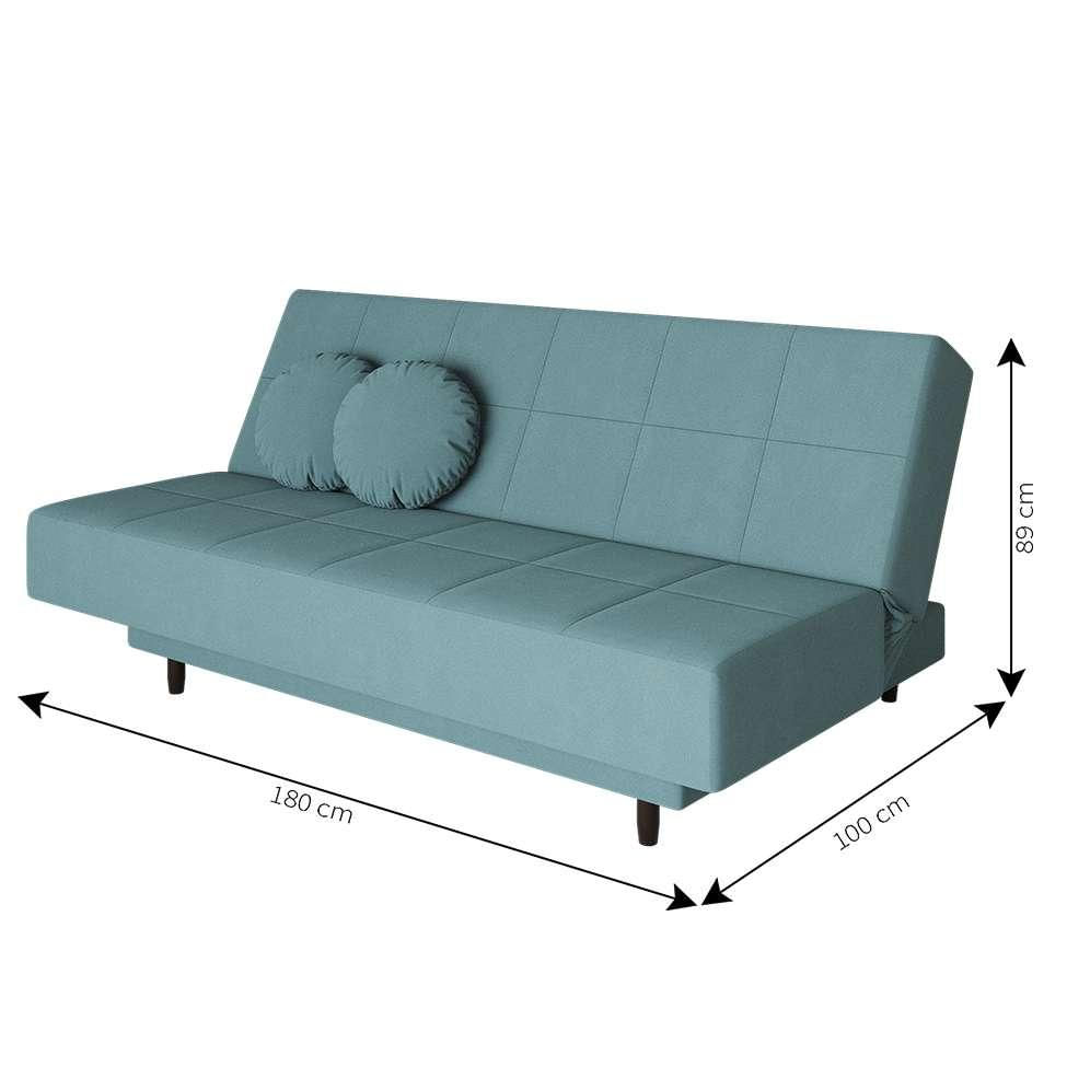 Sofá-Cama Casal 3 Lugares Jimmy Suede Suculenta