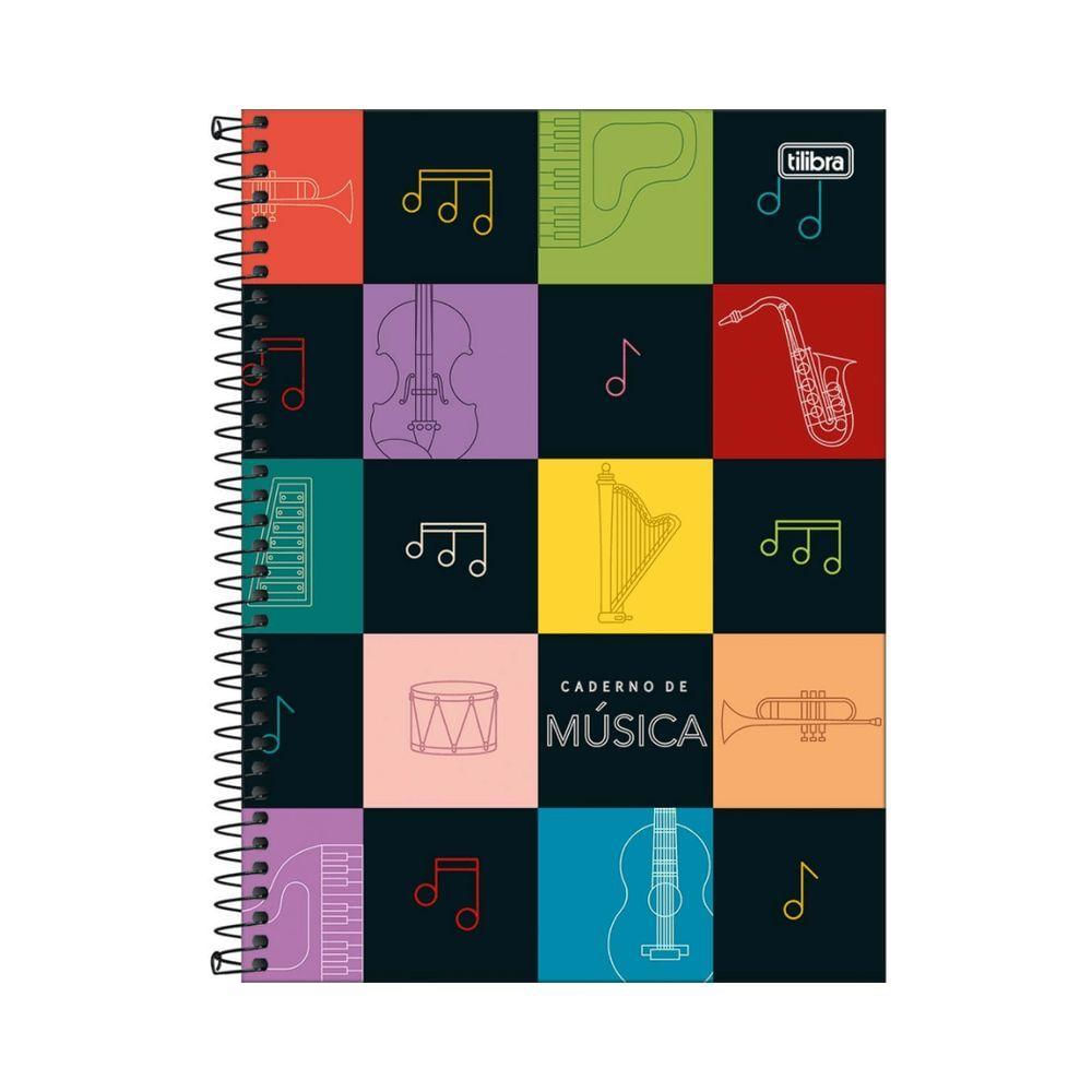 Caderno De Música Espiral Capa Dura - 80 Folhas - Tilibra