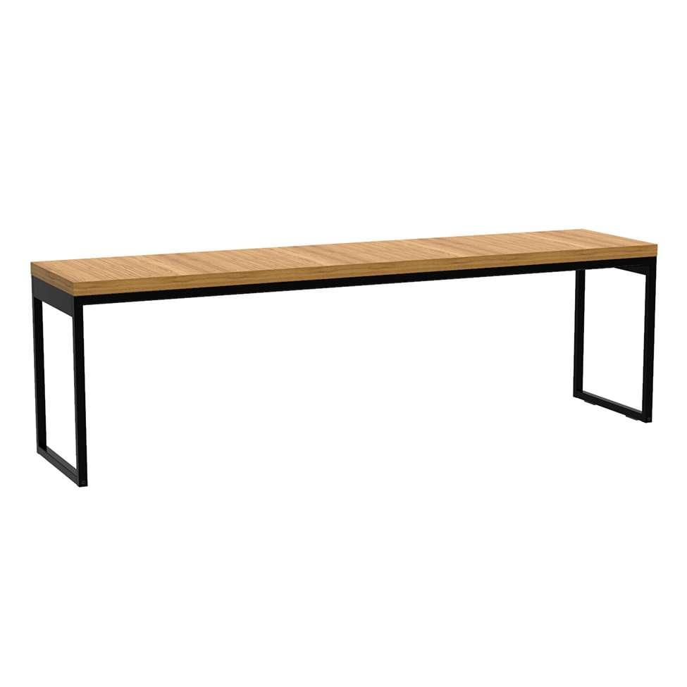Banco de Jantar 2 Lugares Stanford Amêndoa e Preto 120 cm