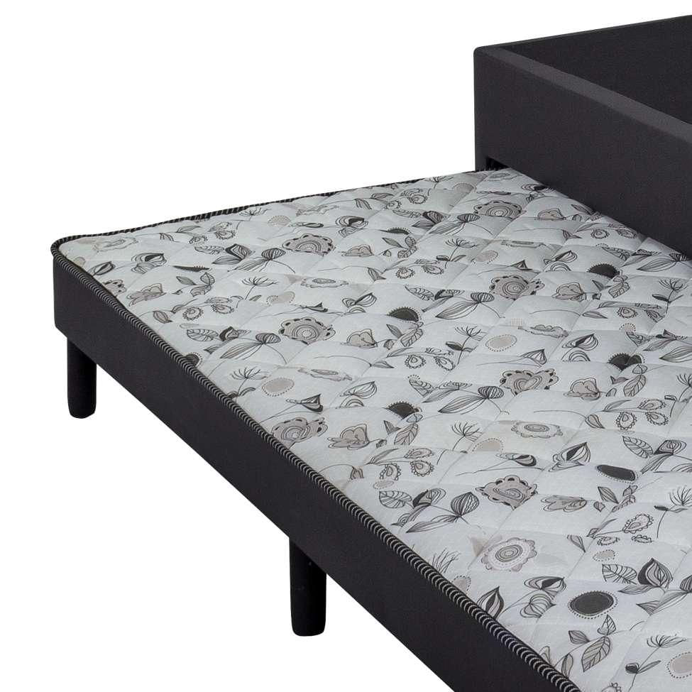 Base para Cama Box Solteiro Alianz com Auxiliar (34x88x188) Preta