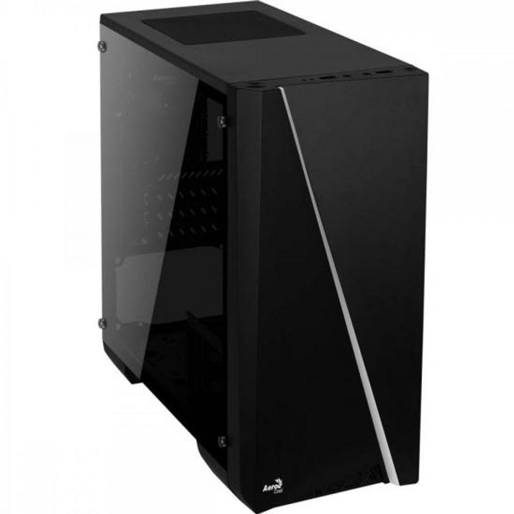 Gabinete Gamer Aerocool Mini Cylon Preto Rgb Lateral Acrílico