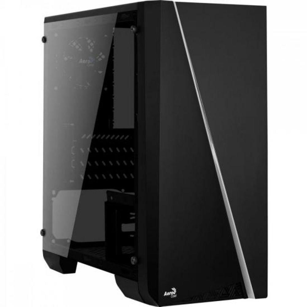 Gabinete Gamer Aerocool Mini Cylon Preto Rgb Lateral Acrílico