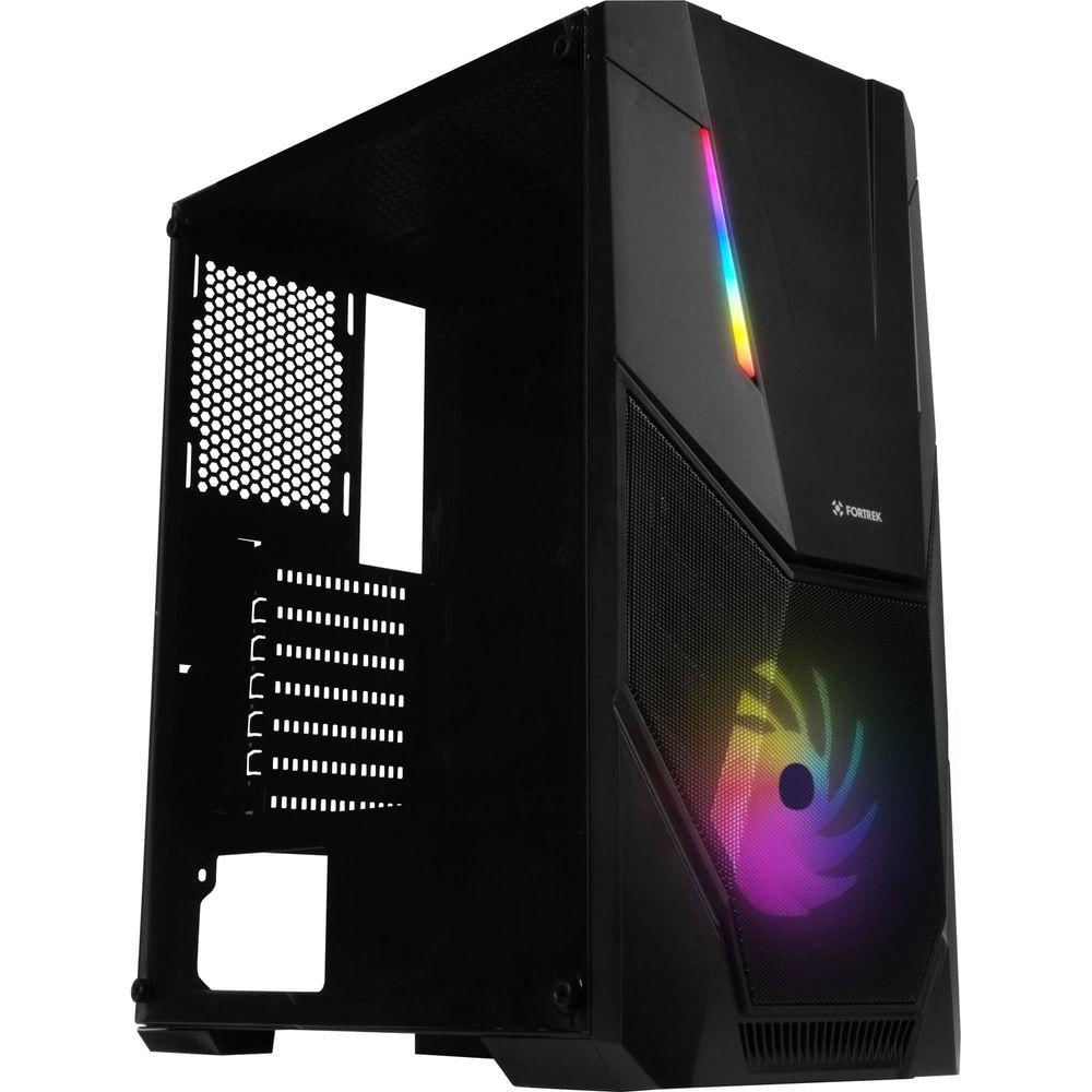 Gabinete Gamer Fortrek Mid Tower Black Hawk Rgb Preto