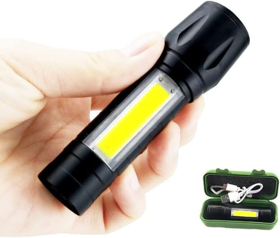 Mini Lanterna Led Tática Potente 3 Modos Recarregável Camping Lampião