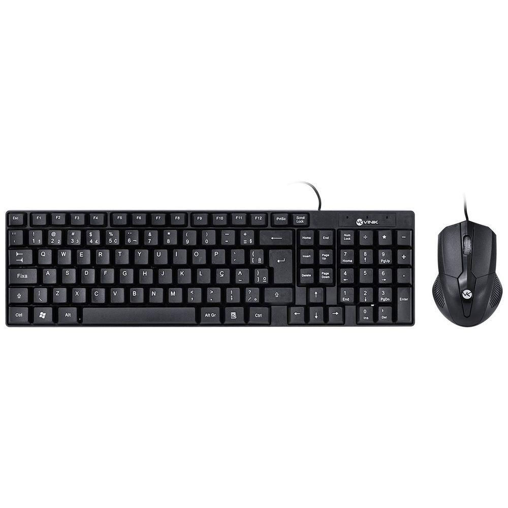 Kit Teclado E Mouse Usb Corp - Mouse 1200dpi - Cabo 1.8m - Vinik - Cc200