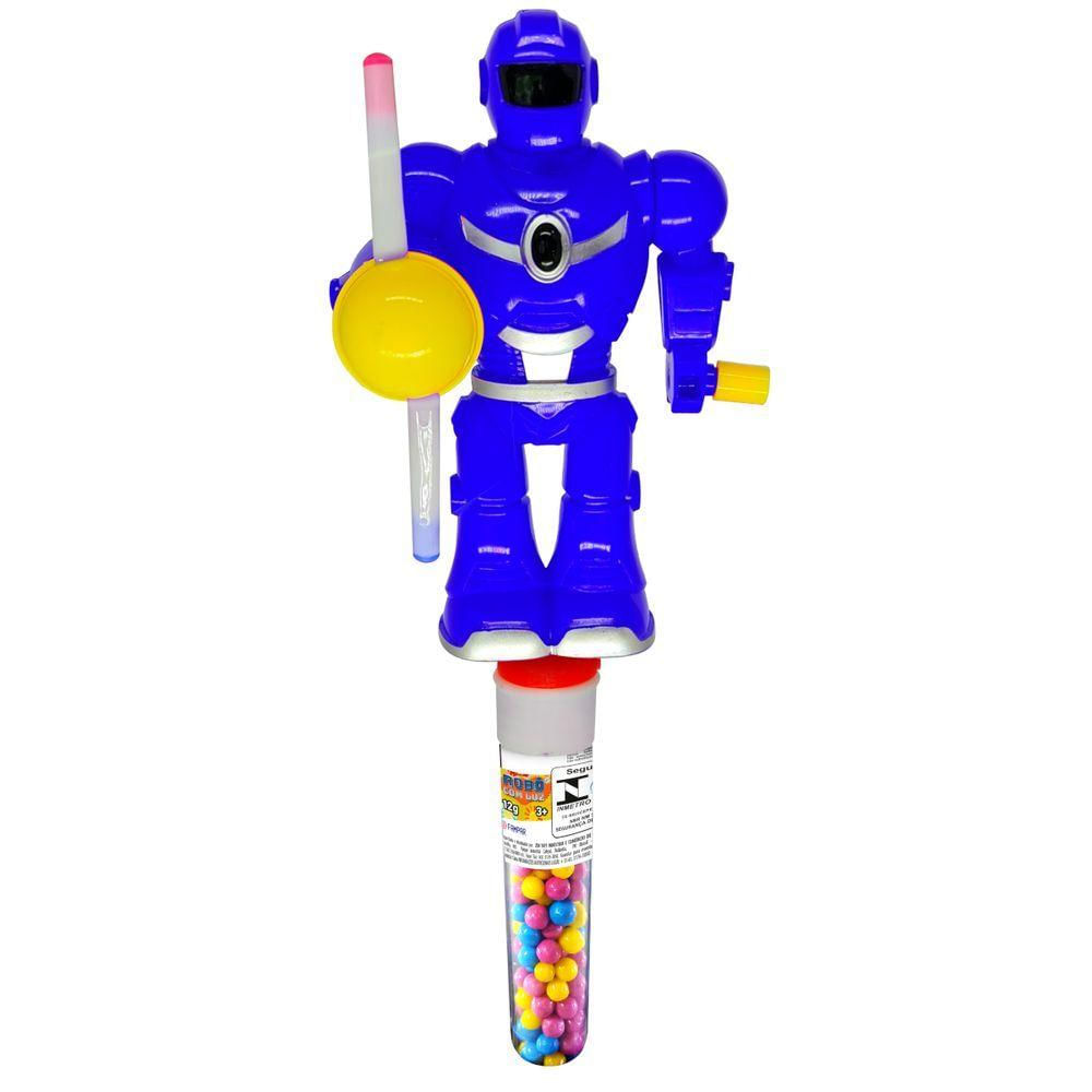 Brinquedo Robô Com Luz Candy Toys Fampar Variação Azul