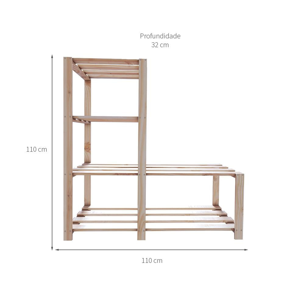 Estante Multiuso Nalu Amadeirada