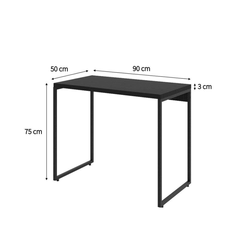 Mesa de Escritório Studio Preta 90 cm