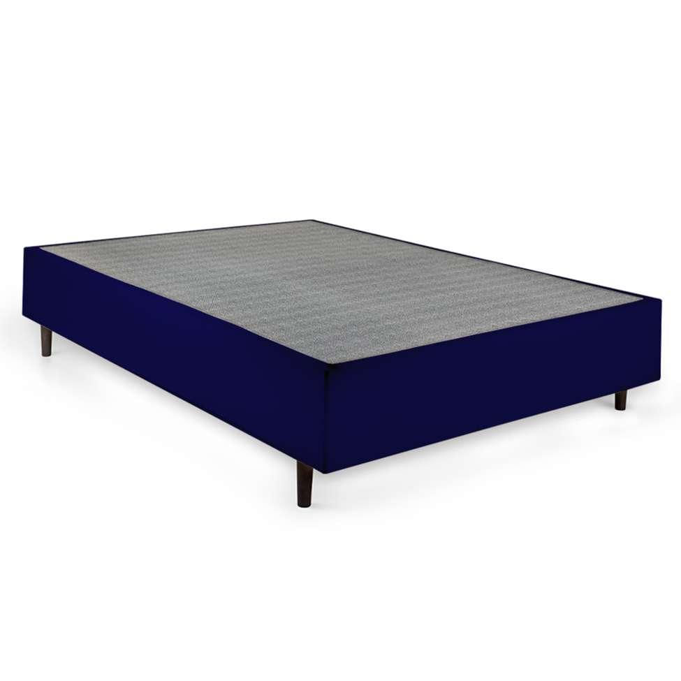 Base para Cama Box Casal Guldi (38x138x188) Azul e Cinza