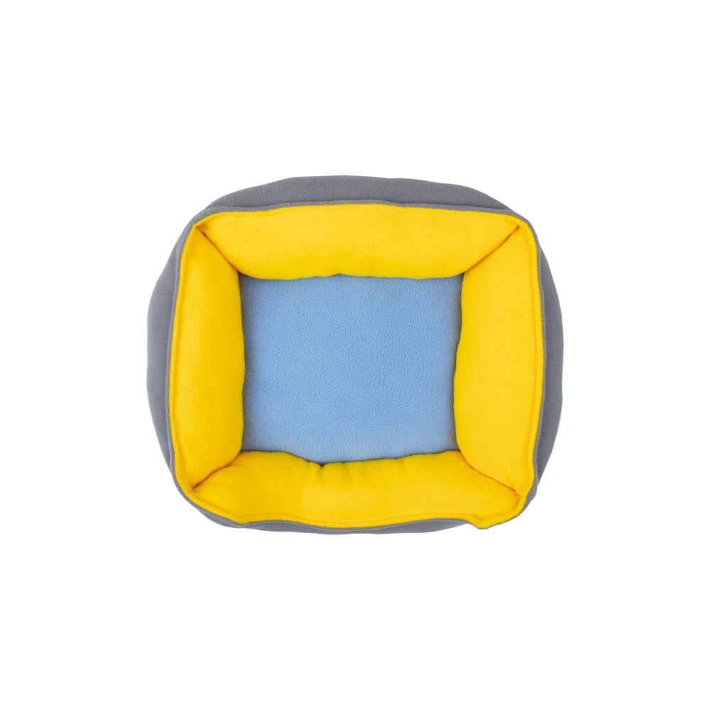 Cama Retangular PP Azul e Amarela