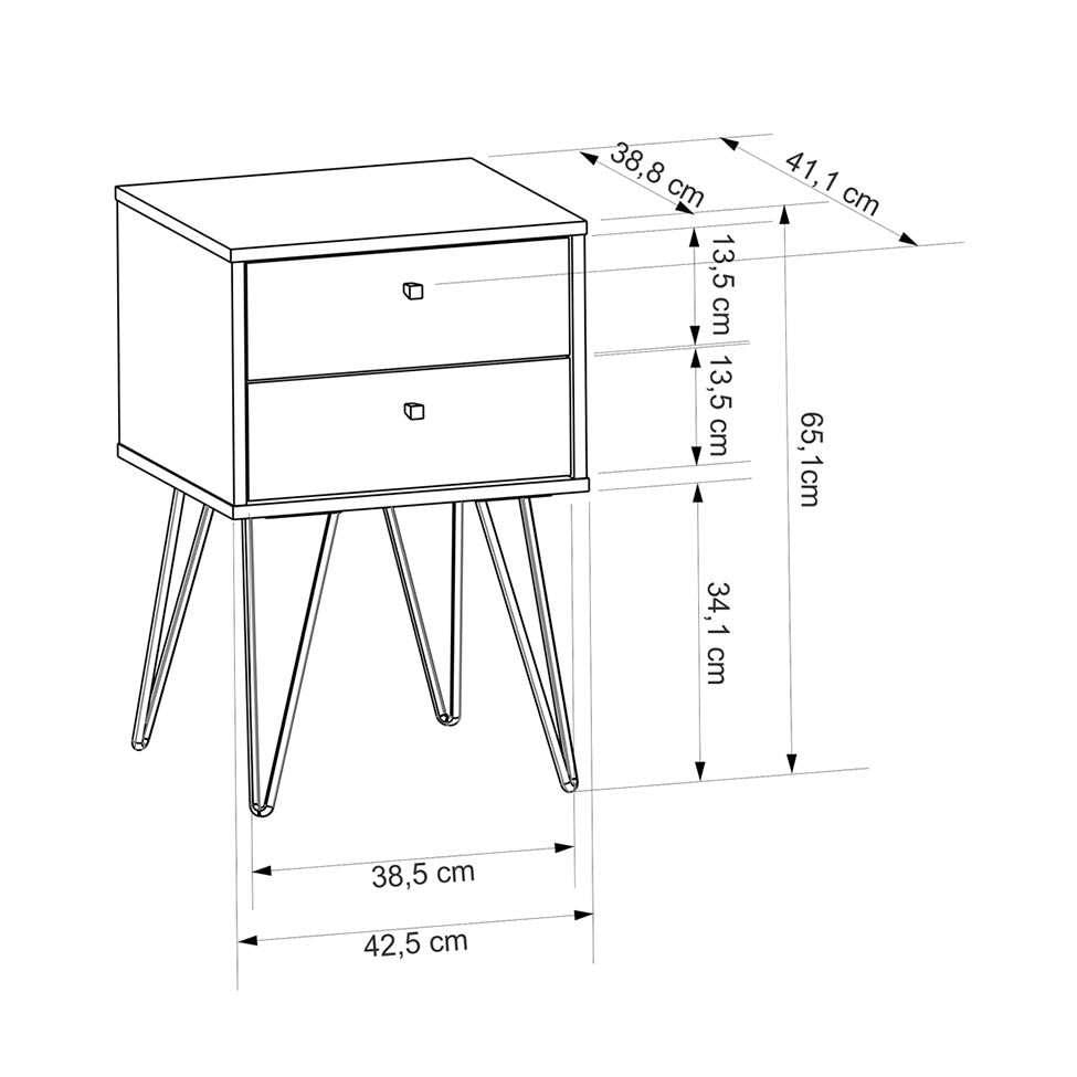 Mesa de Cabeceira Bled 2 GV Branca