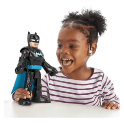 Boneco Imaginext  DC Super Friends - Batman Preto com Capa Azul