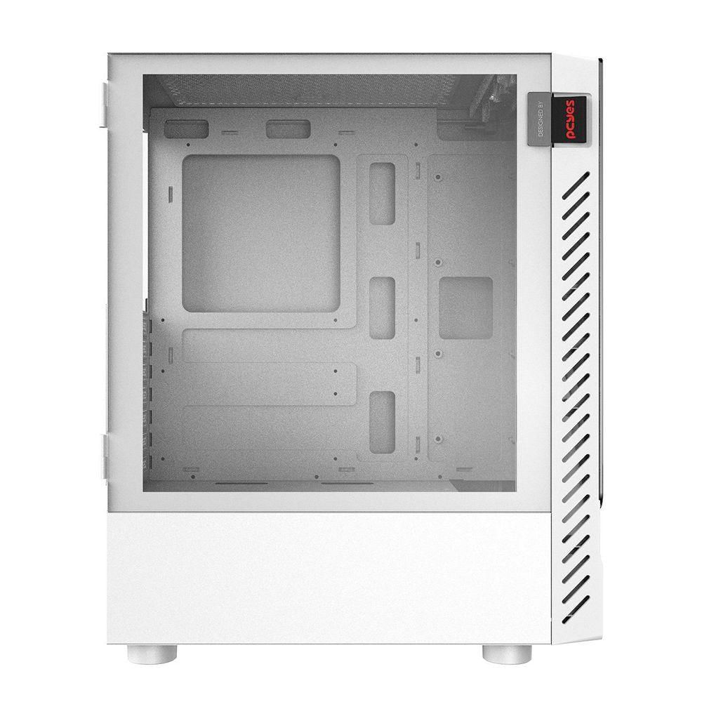 Gabinete Gamer Set White Ghost - Lateral Em Vidro - Pcyes - Gswgpbr