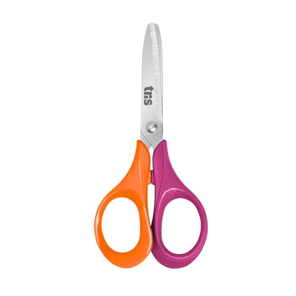 Tesoura Escolar Class Duo 13cm Tris Roxo E Laranja