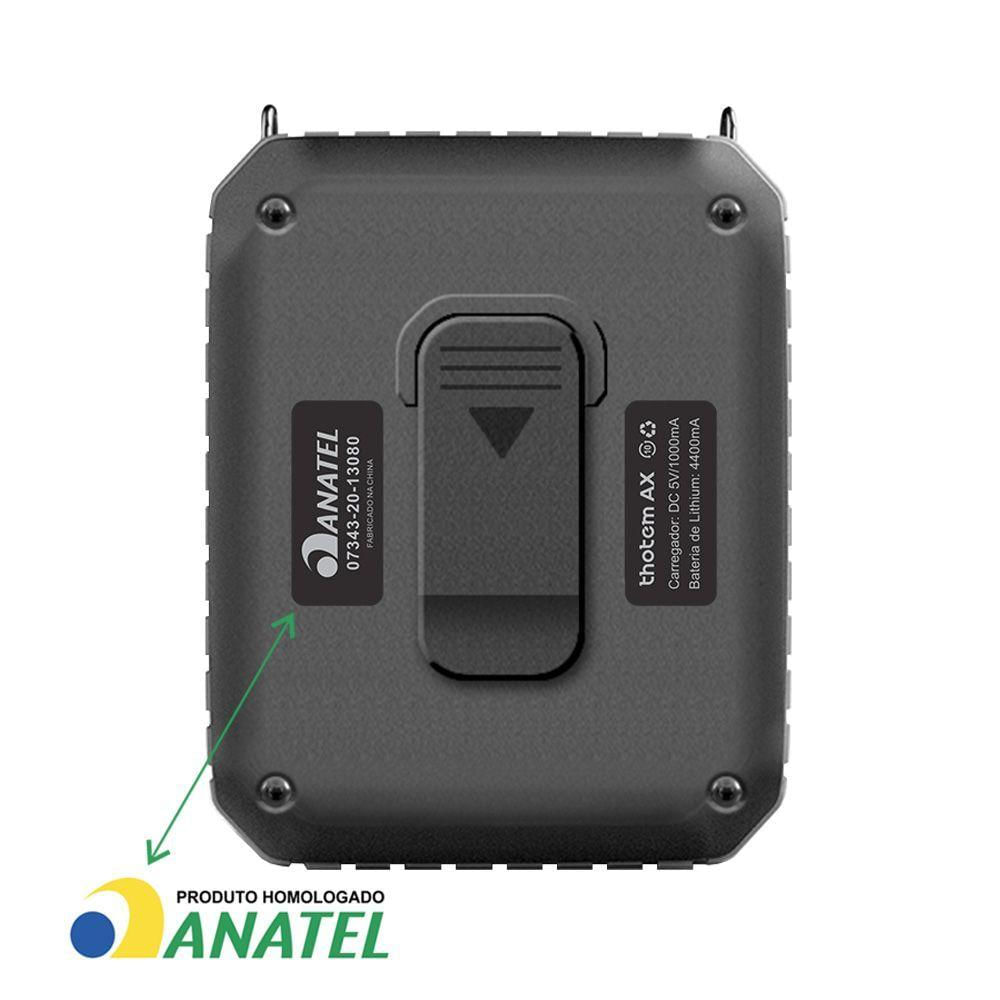 Amplificador Profissional Portátil De Voz Thotem Ax, 18w De Potência E Acompanhado De 2 Microfones