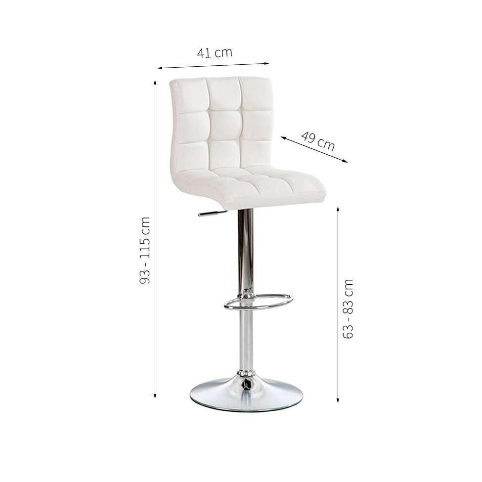 Conjunto com 2 Banquetas Giratórias Fitz Branco