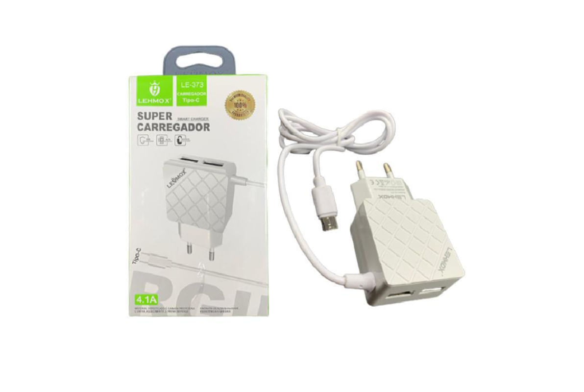 Kit Carregador De Celular Lehmox Le-373 Tipo C (Type C)