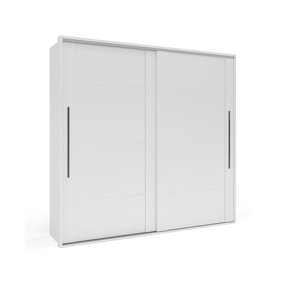 Guarda-Roupa Casal Sevilha Flex com Pés 2 PT 4 GV Branco 217cm