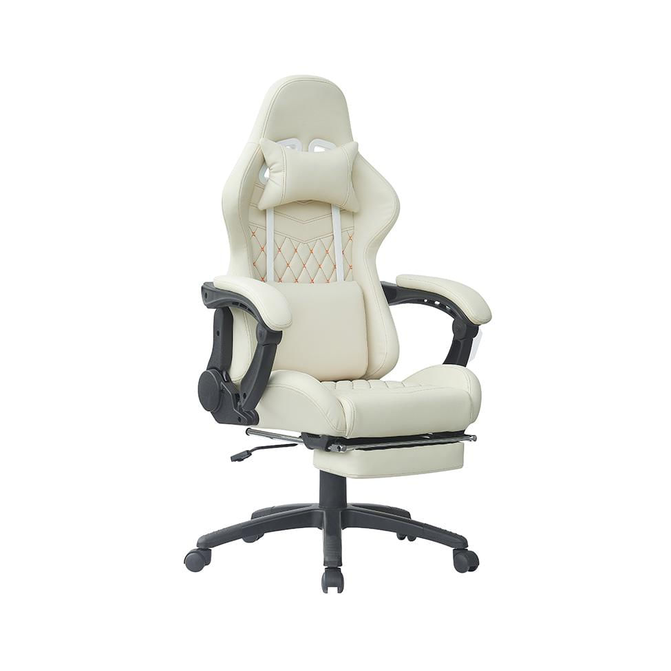 Cadeira Gamer Creed Creme e Laranja