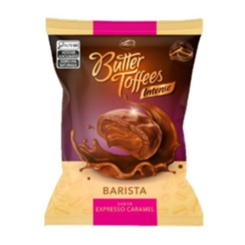 Arcor Bala Butter Toffees Intense Sabor Expresso Caramel 90 gramas