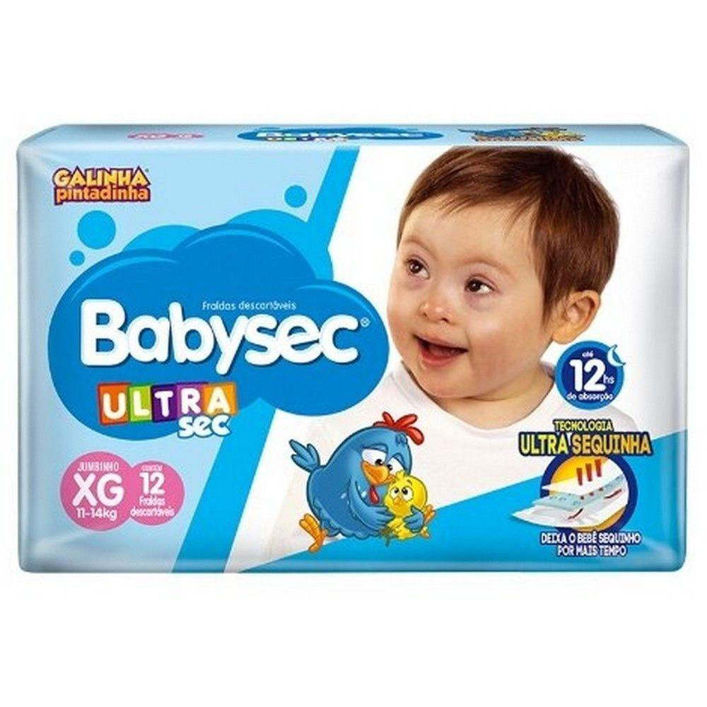 Fralda Babysec Ultra Jumbinho Tamanho Xg 8 Pacotes Com 12