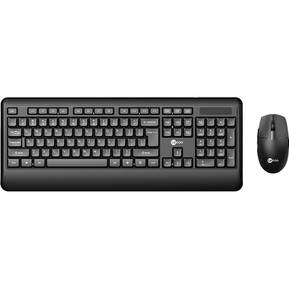 Kit Teclado E Mouse Lecoo Kw202 Sem Fio Preto