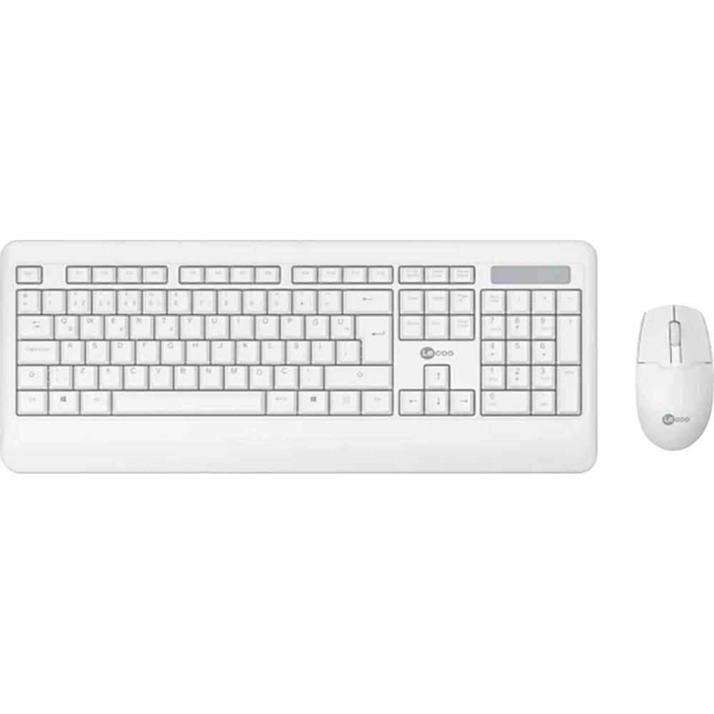 Kit Teclado E Mouse Sem Fio Lecoo Kw202 Branco