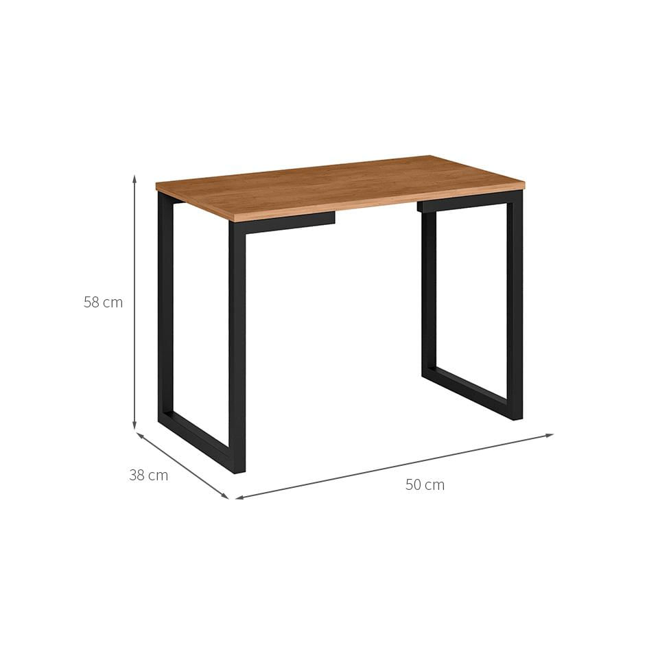 Mesa Lateral Retangular Innovare Preta e Canela