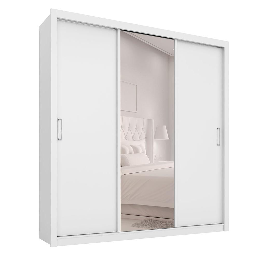 Guarda-Roupa Casal com Espelho Residence I 3 PT 2 GV Branco