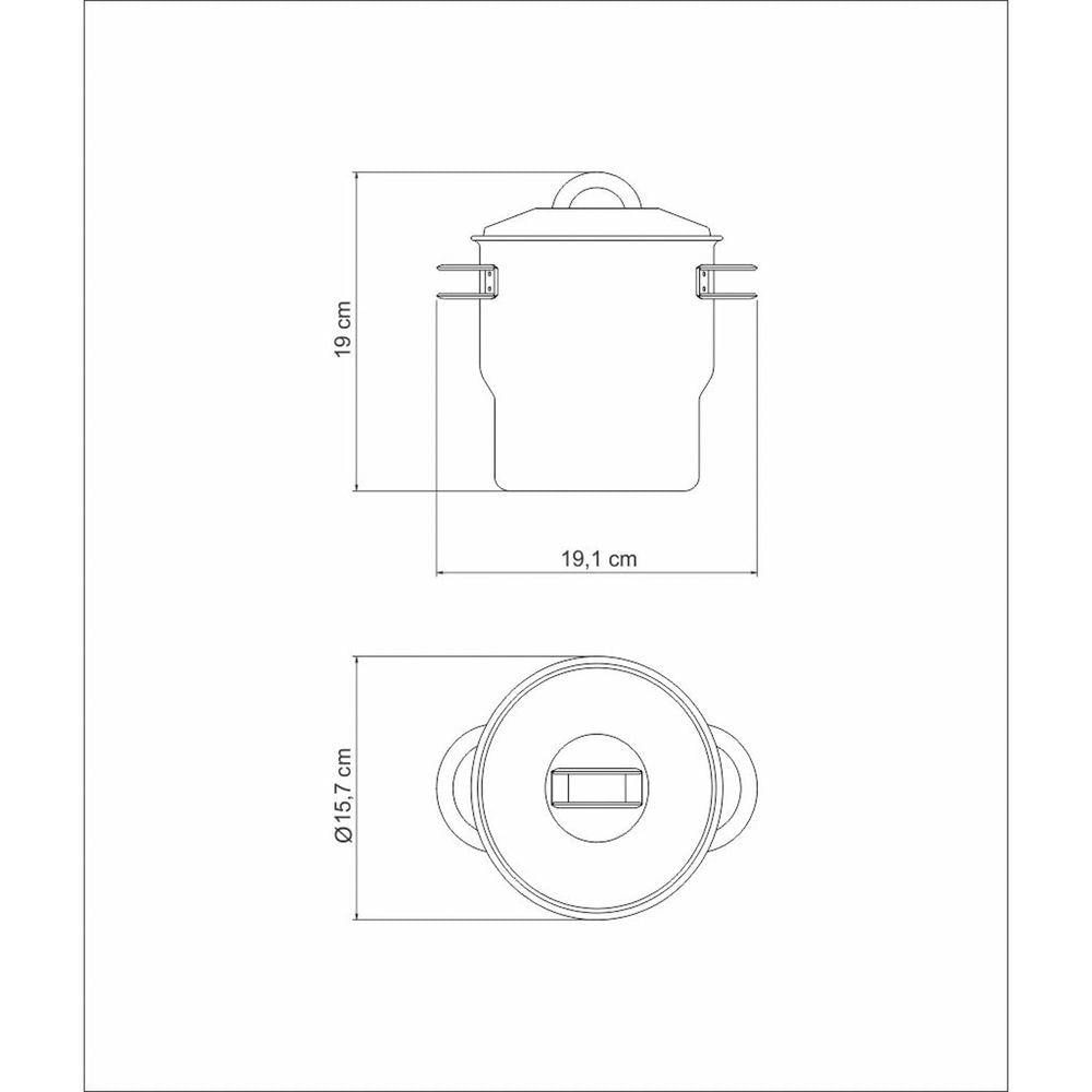 Cuscuzeira Tramontina Solar Em Aço Inox Com Tampa E Alças 14 Cm 2,2 L Tramontina