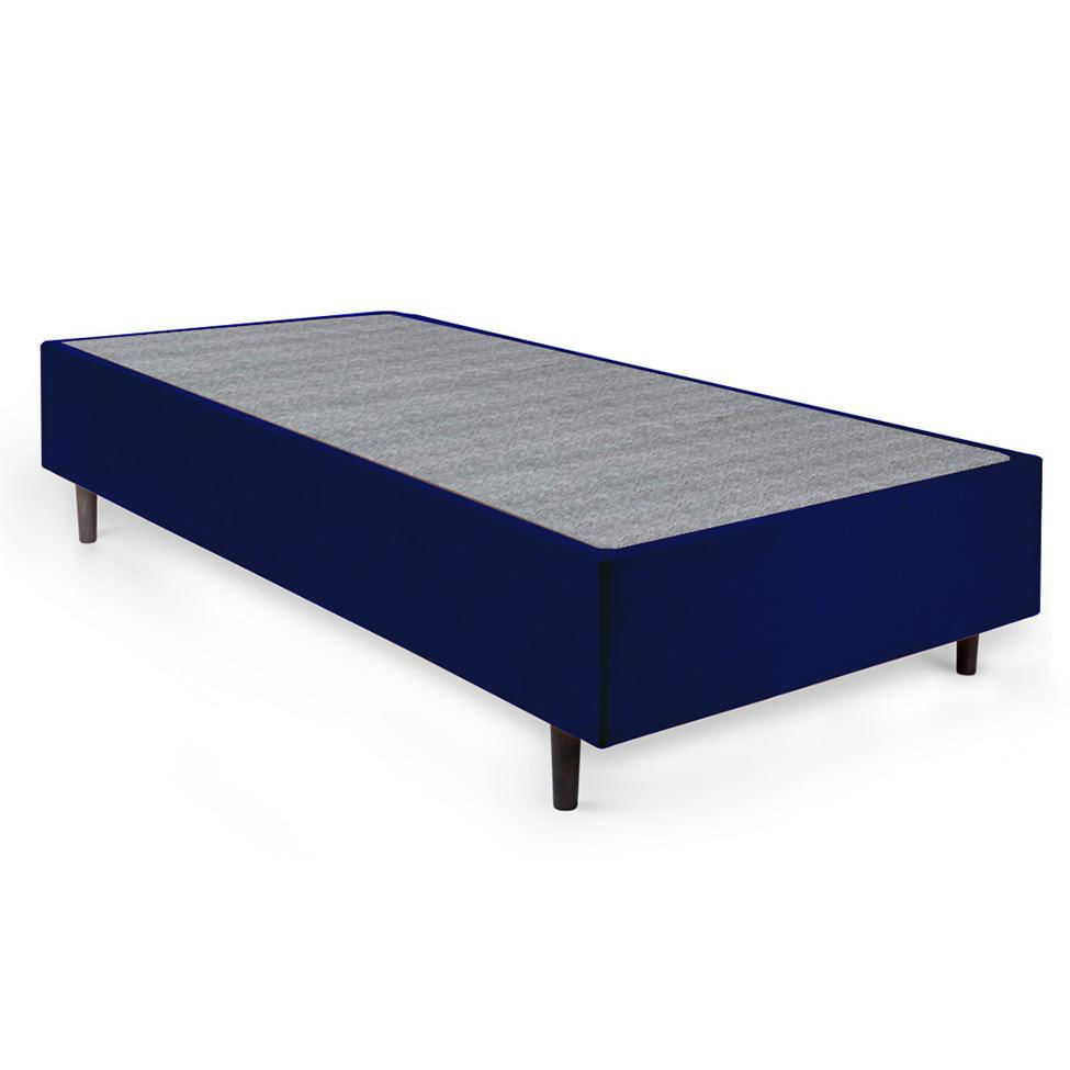 Base para Cama Box Solteiro King Guldi (38x96x203) Azul e Cinza