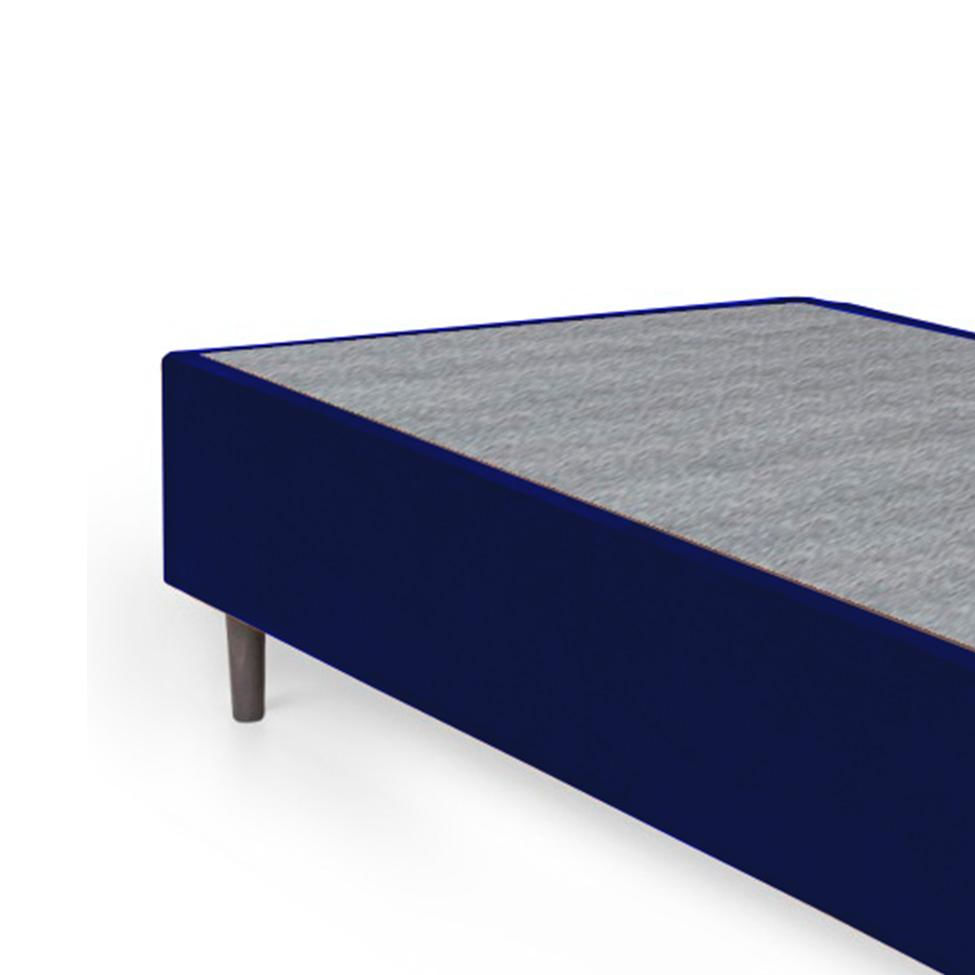 Base para Cama Box Solteiro King Guldi (38x96x203) Azul e Cinza