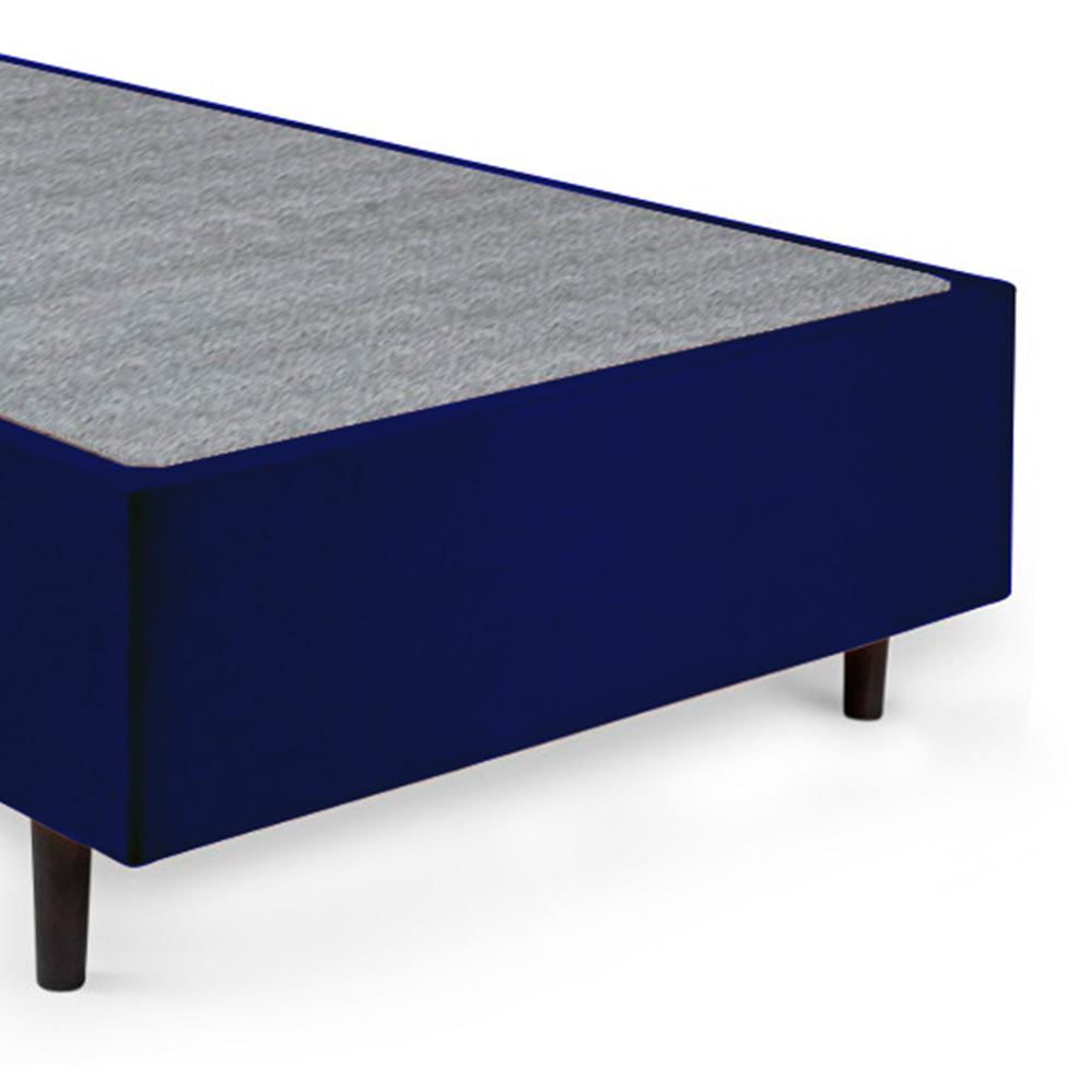 Base para Cama Box Solteiro King Guldi (38x96x203) Azul e Cinza