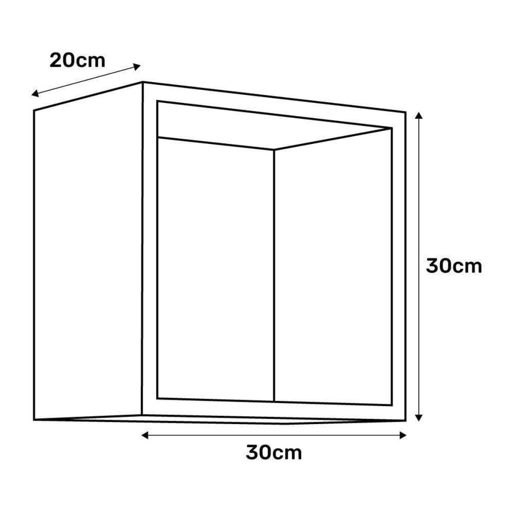 Kit 03 Nicho Decorativo 30x30 Cm Quarto Sala Recepção Salão De Beleza branco