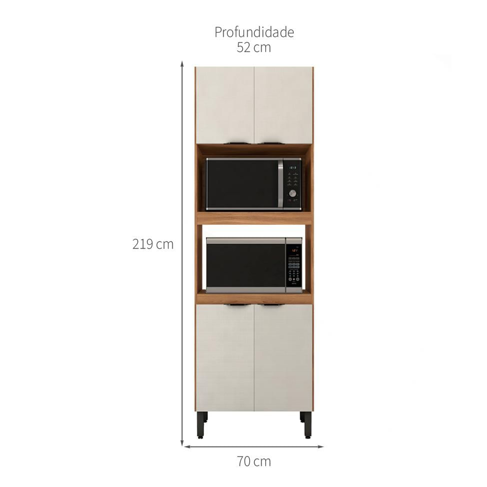 Paneleiro Firenze 4 PT Amêndola e Nude