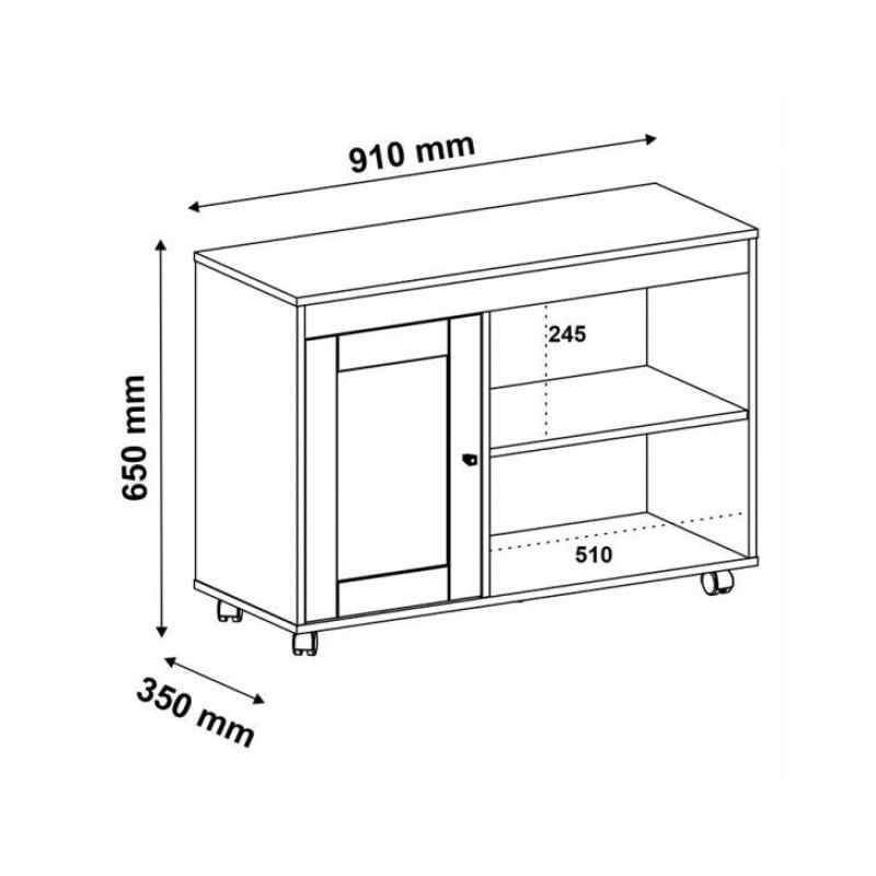 Conjunto para Sala de Estar Sampa com Rack para TV até 47 Polegadas, Mesa de Centro e Mesa Lateral Cinamomo e Off White