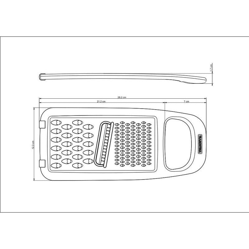 Ralador Tramontina Utilitá em Aço Inox e ABS com Base Emborrachada Branco 25695/180