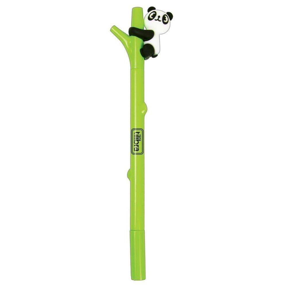 Caneta Em Gel Com Tampa Panda 0.5mm Tilibra Verde Claro