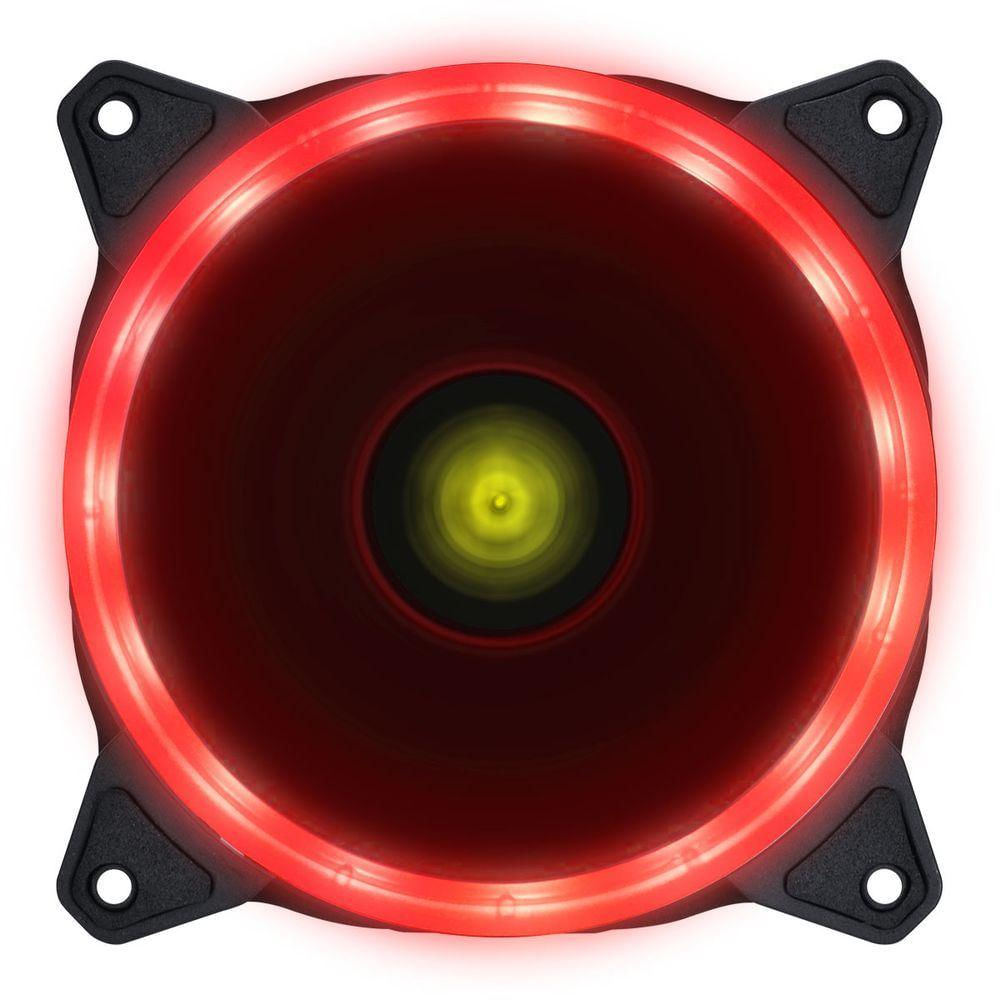 Fan-cooler Gamer Para Gabinete V.ring Anel De Led 120x120mm Vermelho - Vringr