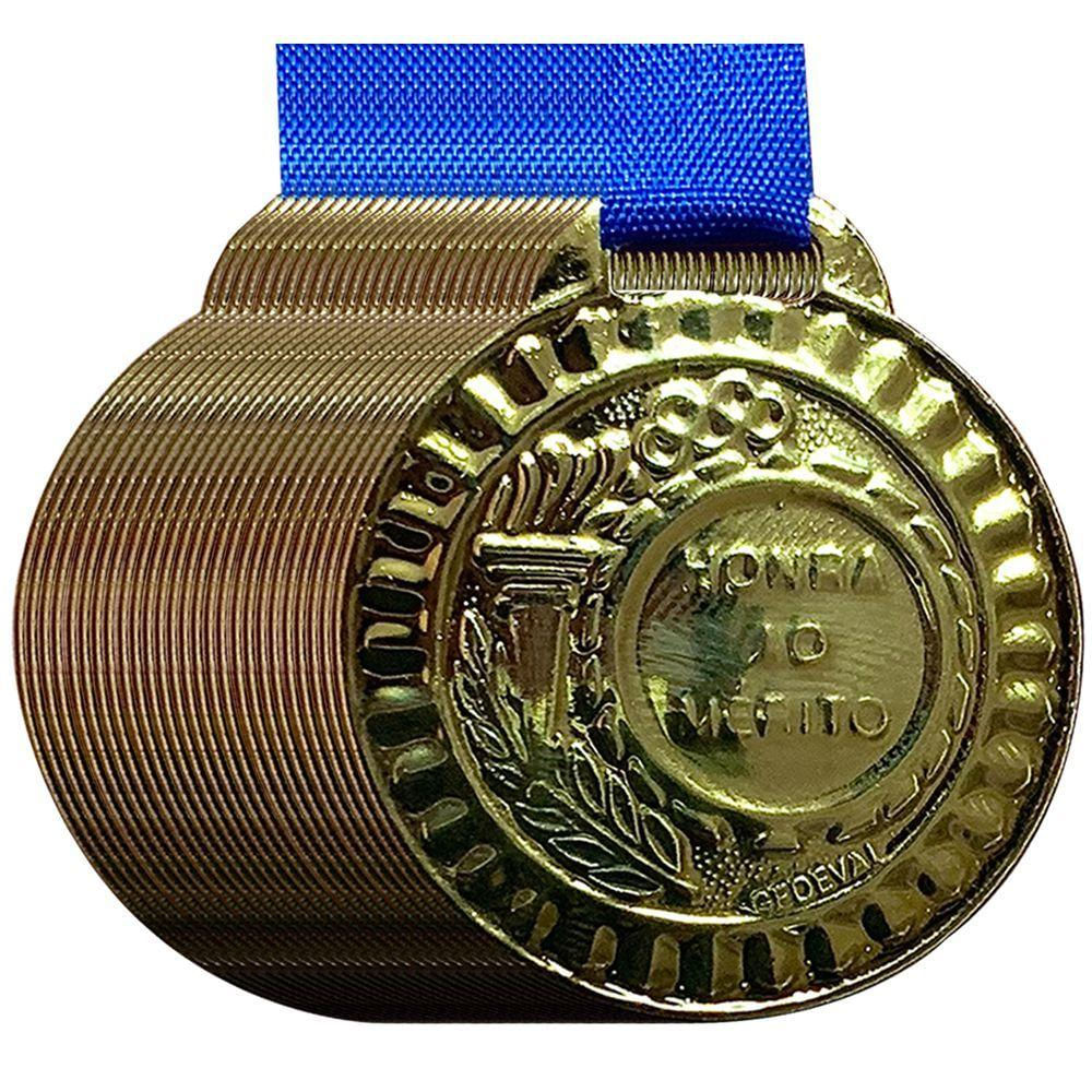 Kit 80 Medalhas De Honra Ao Mérito Ouro Prata Bronze 3,5cm bronze