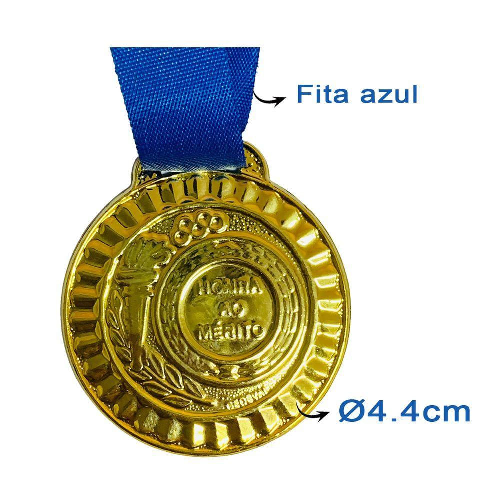 Conjunto 50 Medalhas De Honra Participação Escolar 44mm ouro