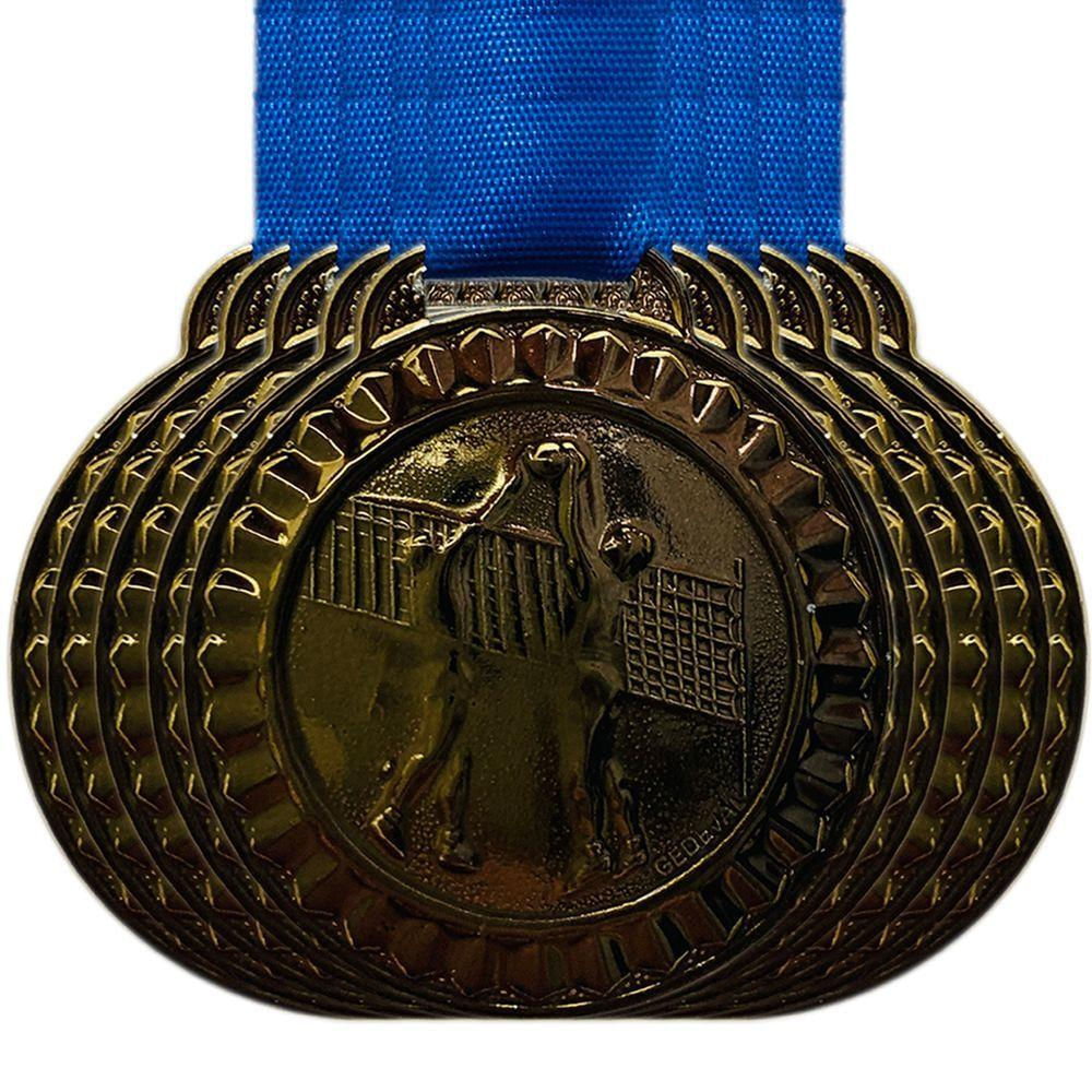 Lote 150 Medalhas Vôleiball Participação Honra Mérito 4,5cm bronze