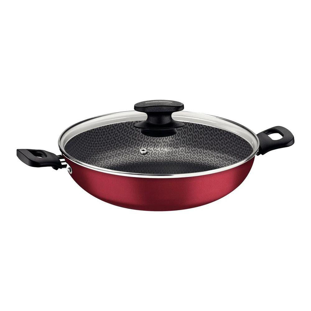 Panela Wok 3,3l 28cm Loreto Vermelho Antiaderente Tramontina