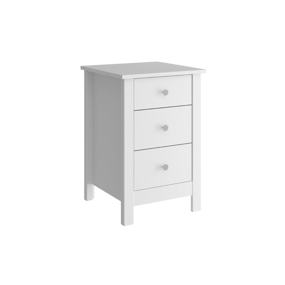 Mesa de Cabeceira Ditália 3 Gavetas DM-113 Branco